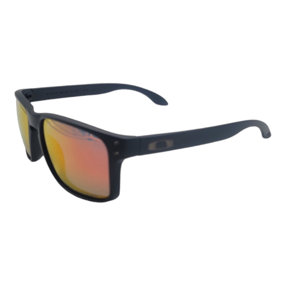 Polarized Black on Black Holbrook Style Sunglasses with Red Lenses